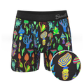 The Super Shroom | Neon Mushrooms Ball Hammock® Pouch Underwear - Shinesty