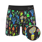The Super Shroom | Neon Mushrooms Ball Hammock® Pouch Underwear - Shinesty