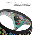 The Super Shroom | Neon Mushrooms Ball Hammock® Pouch Underwear Briefs - Shinesty