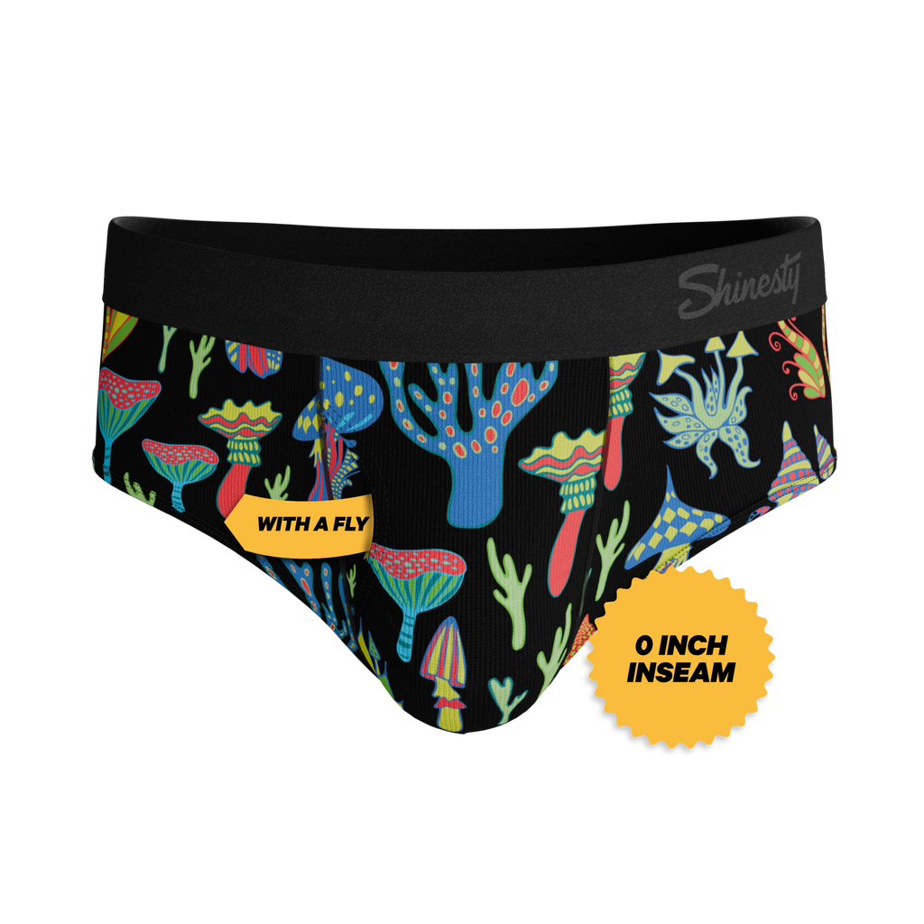 The Super Shroom | Neon Mushrooms Ball Hammock® Pouch Underwear Briefs - Shinesty