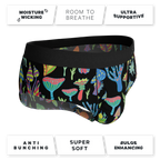 The Super Shroom | Neon Mushrooms Ball Hammock® Pouch Underwear Briefs - Shinesty