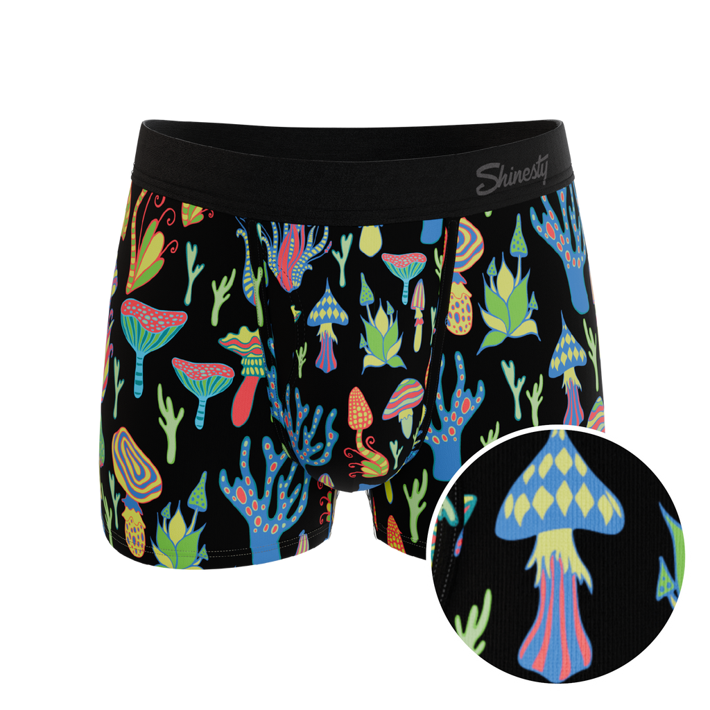 The Super Shroom | Neon Mushrooms Ball Hammock® Pouch Trunks Underwear - Shinesty