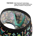 The Super Shroom | Neon Mushrooms Ball Hammock® Pouch Trunks Underwear - Shinesty