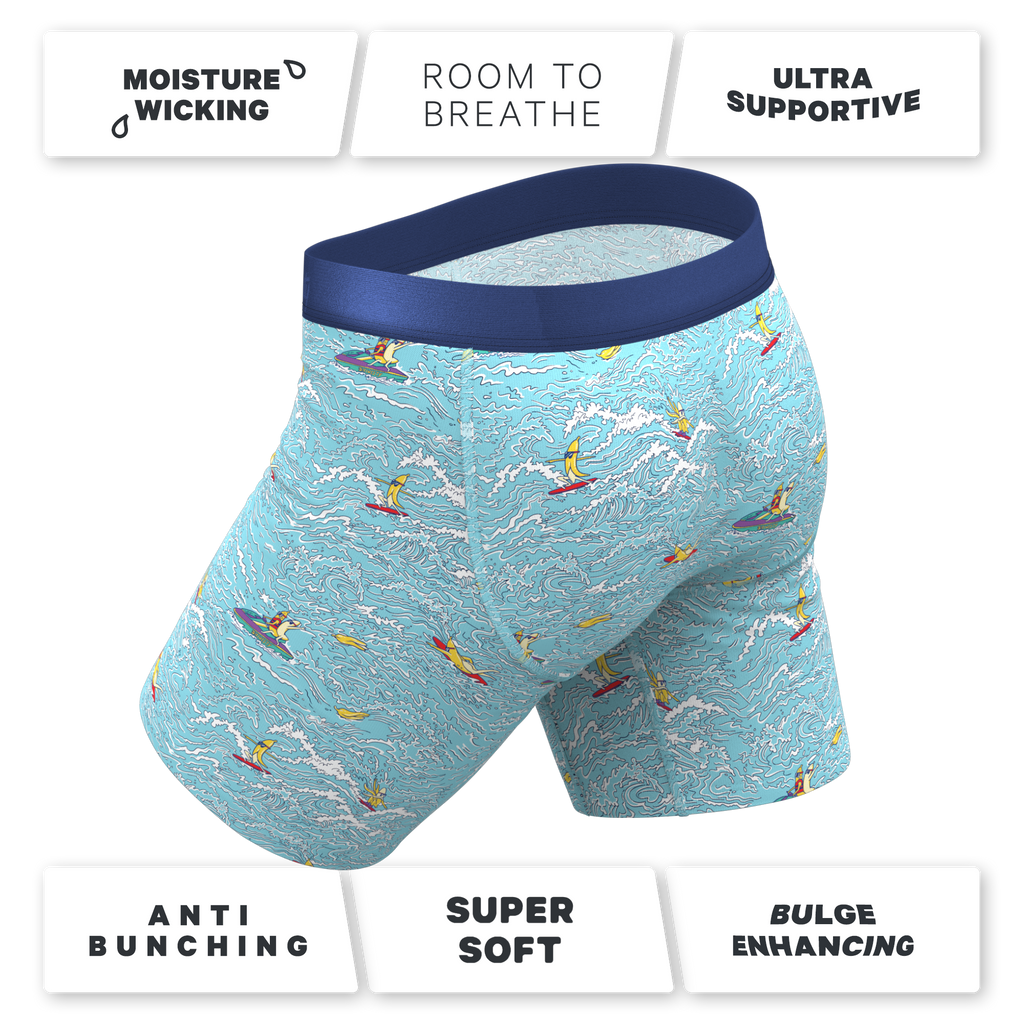 The Surfin' Turf | Shinesty Surfer Ball Hammock® Boxer - Long Leg - Shinesty