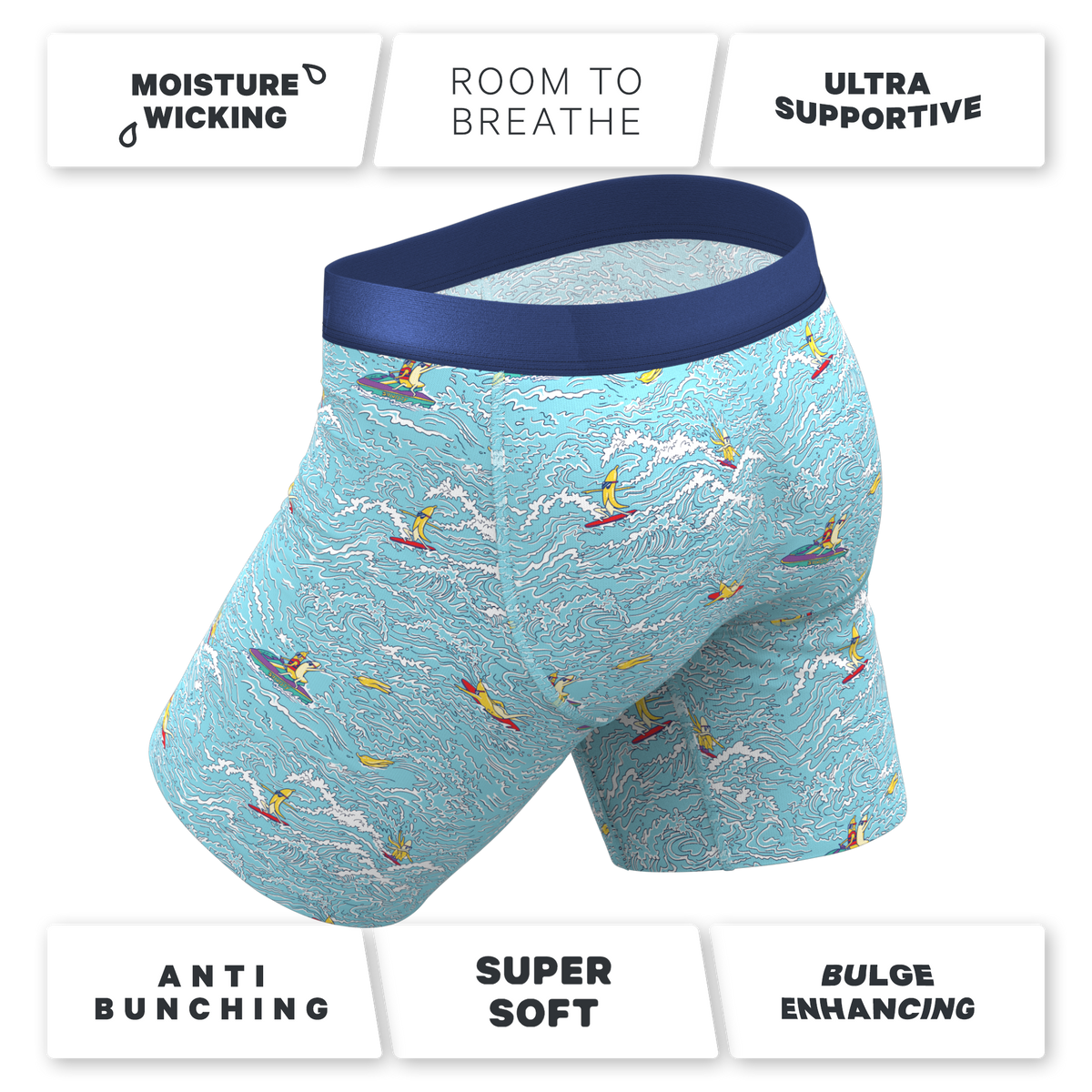 The Surfin' Turf | Shinesty Surfer Ball Hammock® Boxer - Long Leg - Shinesty