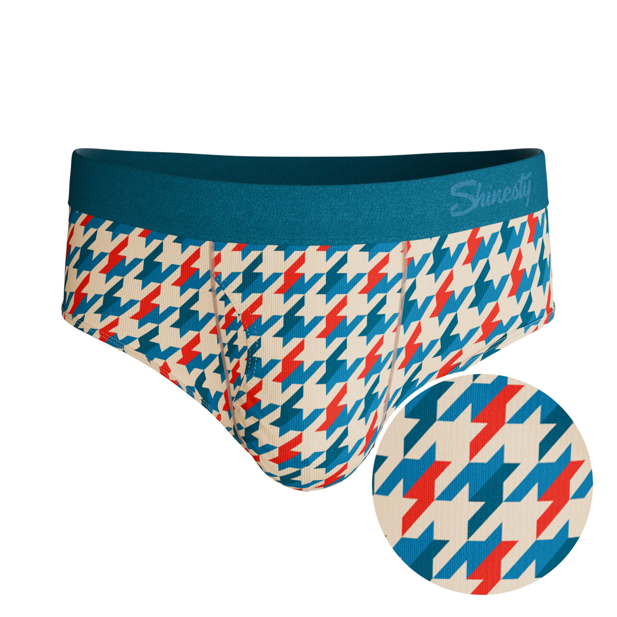 The Swanky | Retro Houndstooth Ball Hammock® Pouch Underwear Briefs - Shinesty