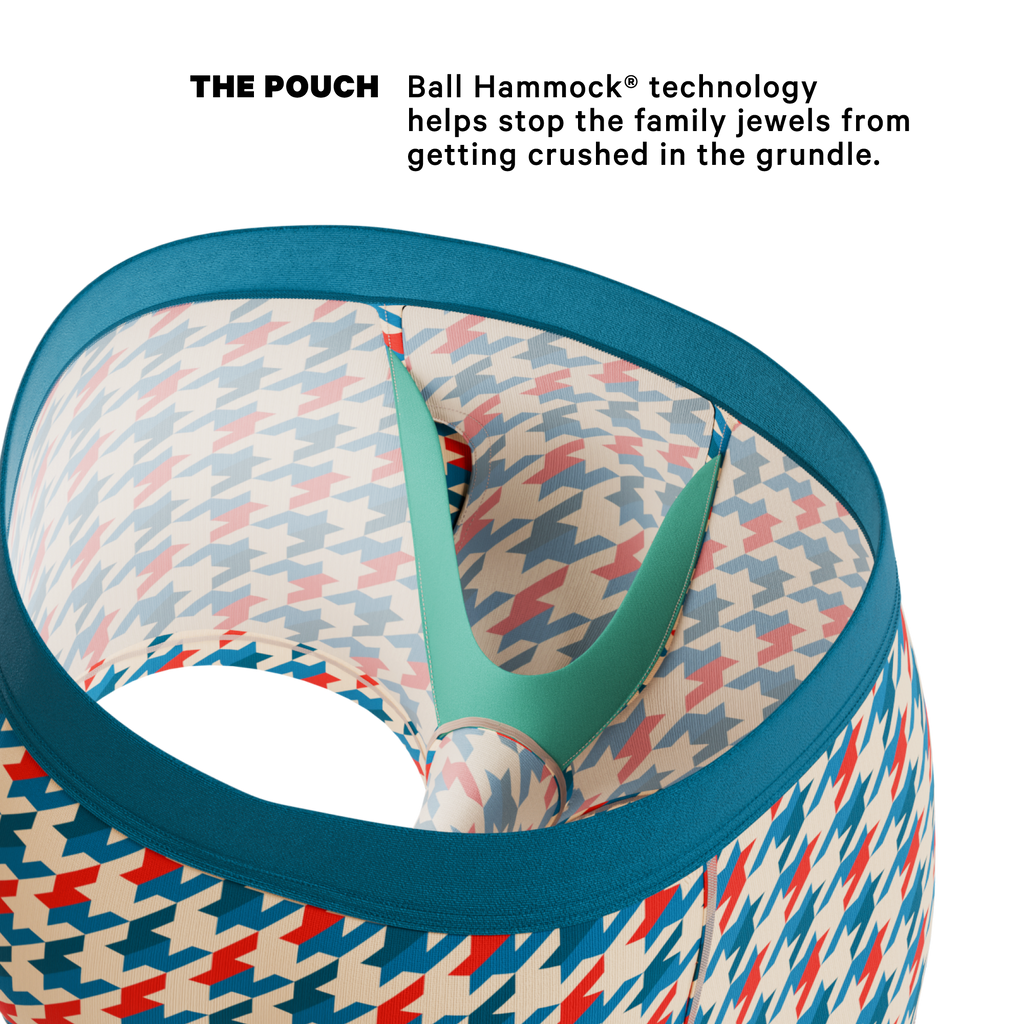 The Swanky | Retro Houndstooth Ball Hammock® Pouch Trunks Underwear - Shinesty
