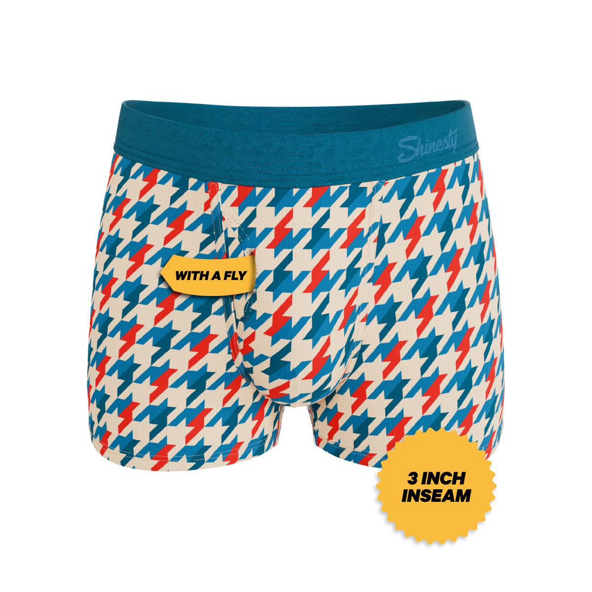 The Swanky | Retro Houndstooth Ball Hammock® Pouch Trunks Underwear - Shinesty