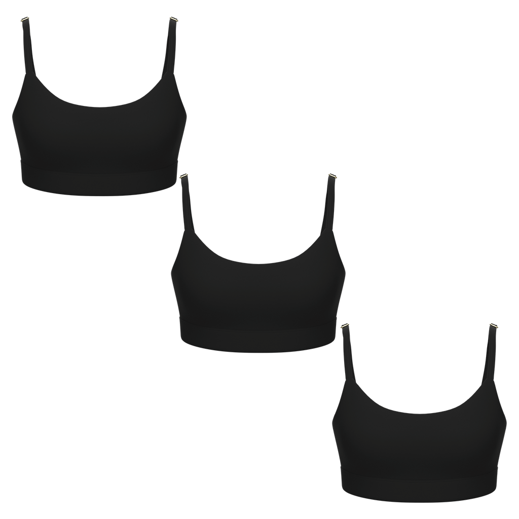 The Threat Level Midnight | Women's Boob Hammock™ Bralette 3 Pack - Shinesty