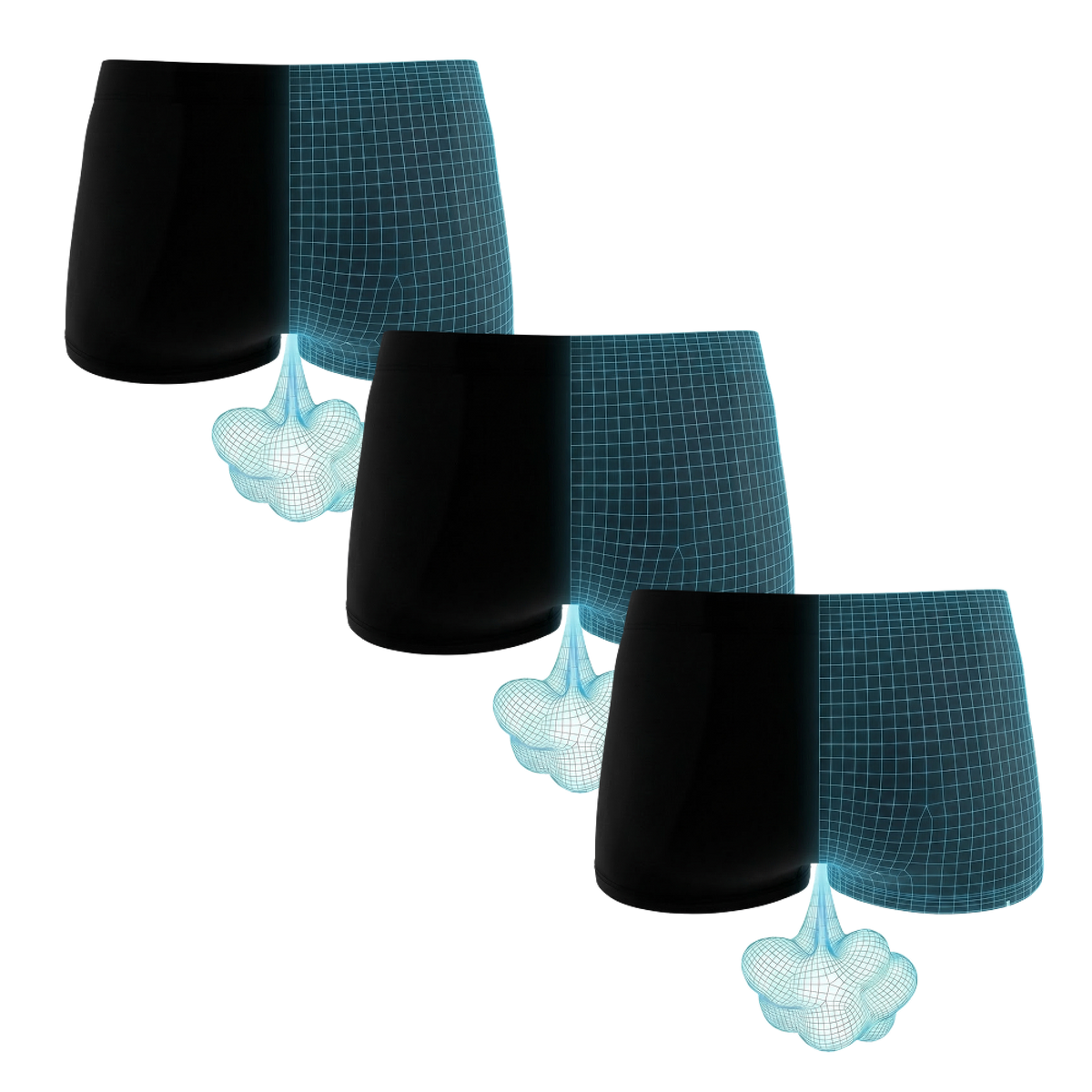 The Threat Level Midnight | Fart Proof Boyshort Underwear 3 Pack - Shinesty