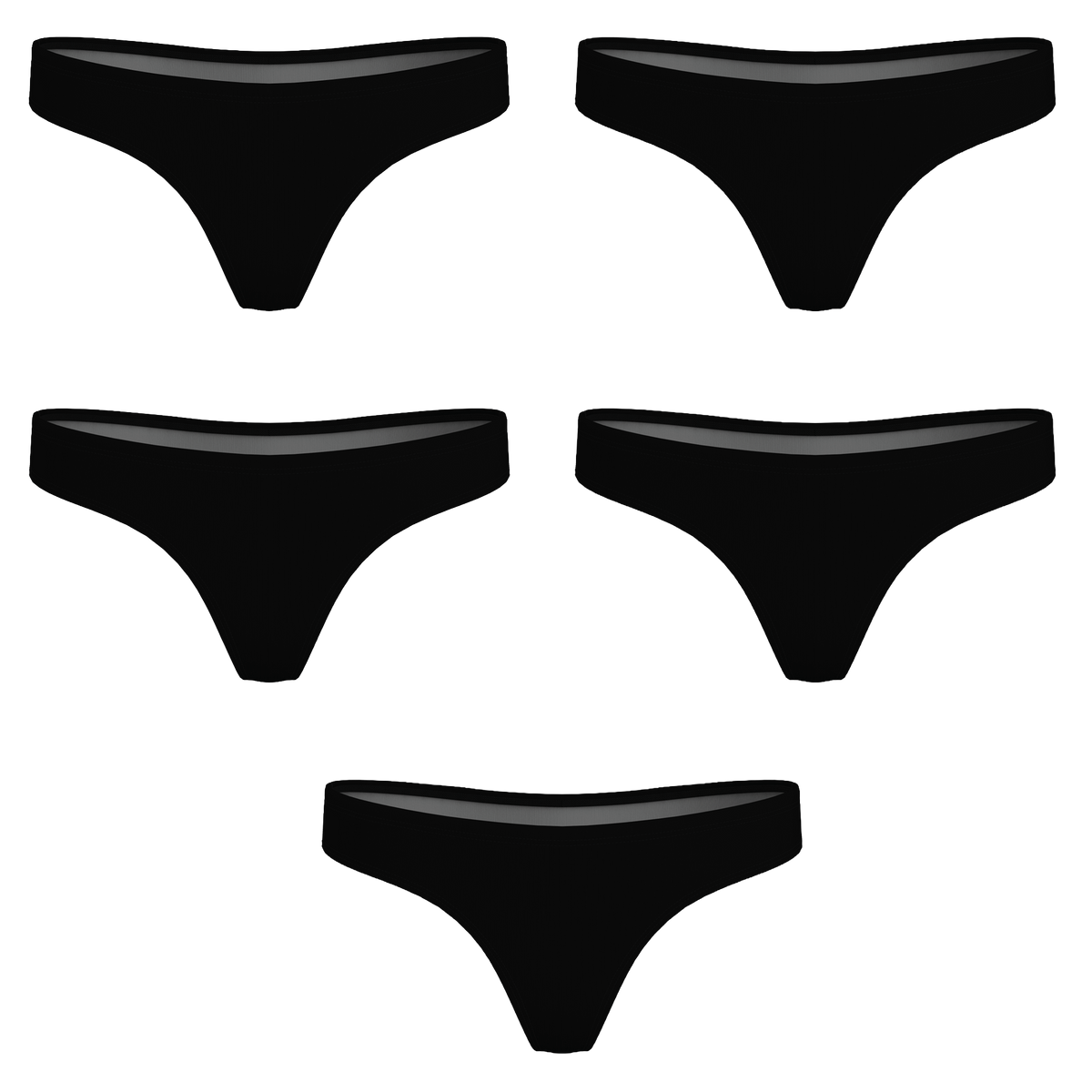 The Threat Level Midnight | MicroModal Thong 5 Pack - Shinesty