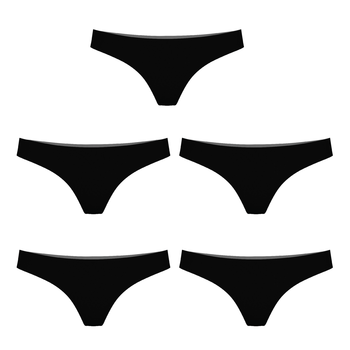 The Threat Level Midnight | Women's Thong Underwear 5 Pack - Shinesty