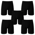 The Threat Level Midnight | Long Leg Black Ball Hammock® Pouch Underwear With Fly 5 Pack - Shinesty