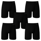 The Threat Level Midnight | Long Leg Black Ball Hammock® Pouch Underwear With Fly 5 Pack - Shinesty