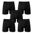 The Midnight Rider | Black Ball Hammock® Pouch Underwear With Fly 5 Pack - Shinesty
