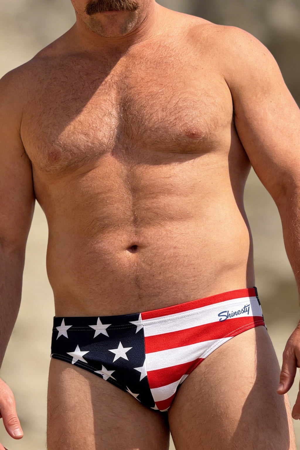 The Unsurpassed Ass | American Flag Ball Hammock® Pouch Swim Briefs - Shinesty