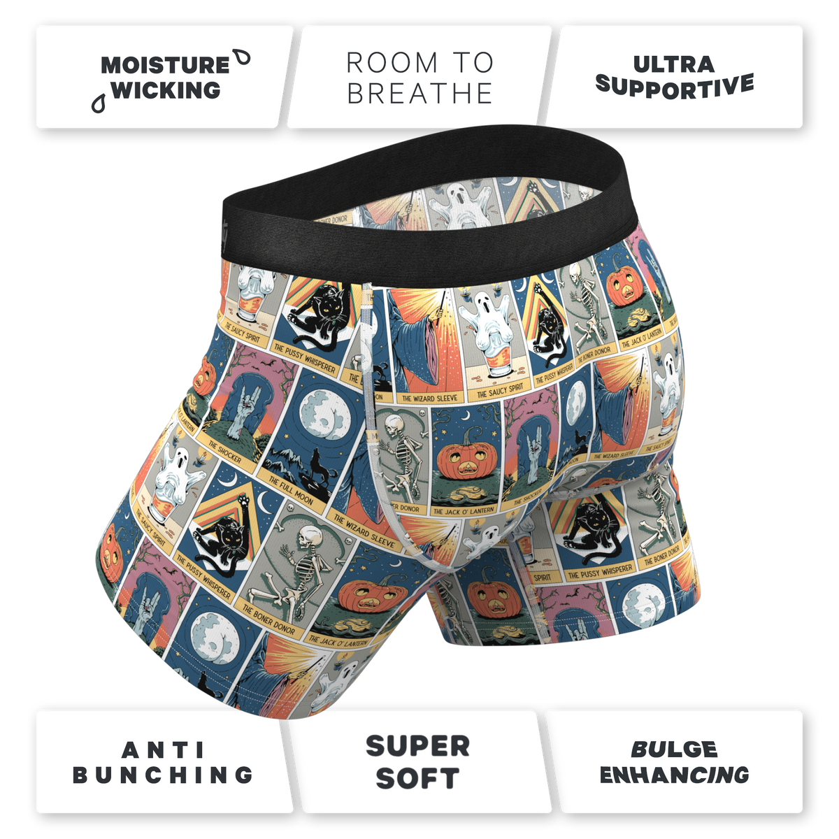 The Taboo | Tarot Cards Ball Hammock® Pouch Underwear With Fly - Shinesty