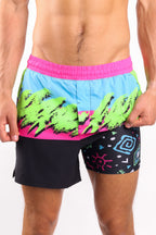 The Cherry Slushy | Neon Retro Ball Hammock® 5 Inch Athletic Shorts - Shinesty
