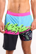 The Cherry Slushy | Neon Retro Ball Hammock® 9 Inch Athletic Shorts - Shinesty