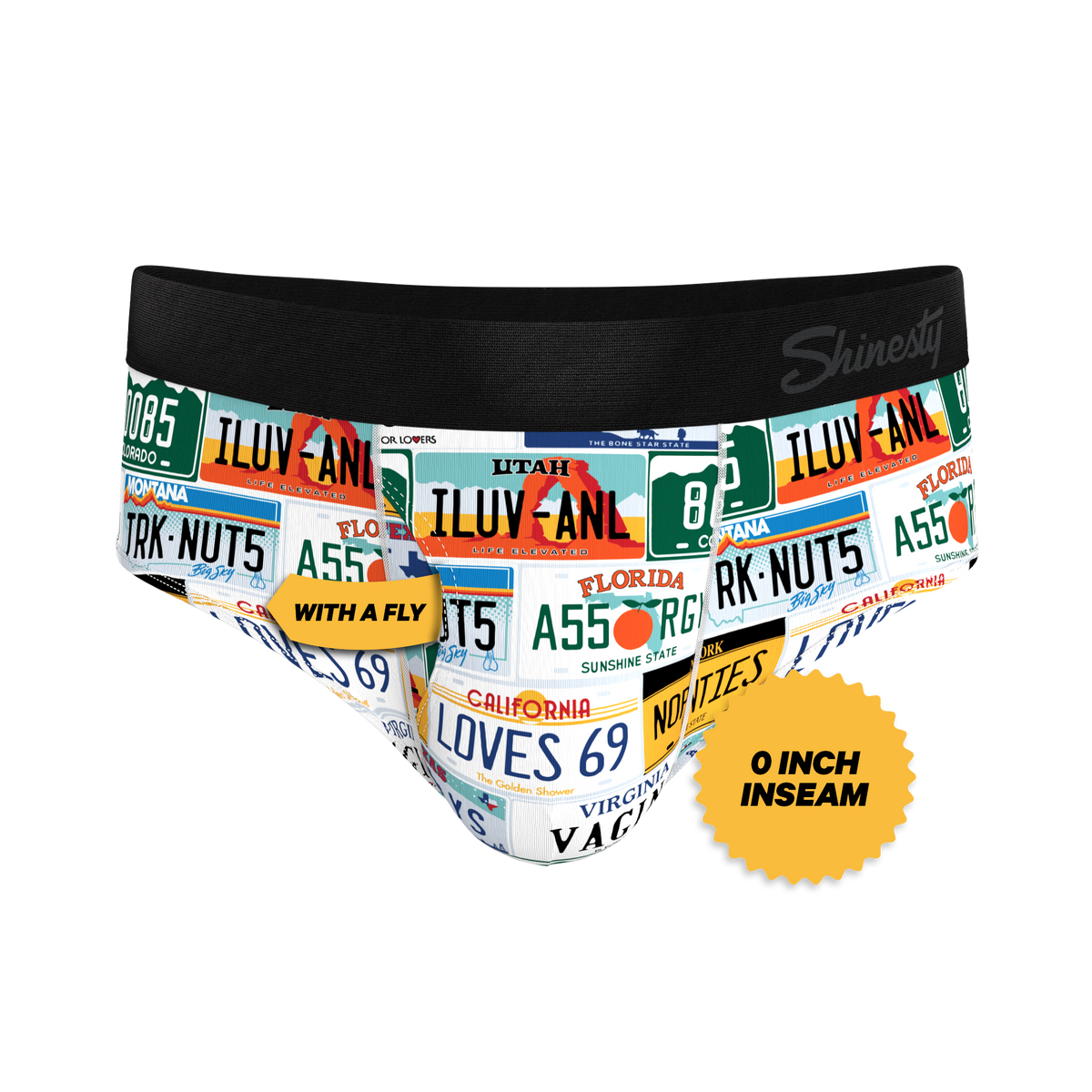 The DMV Catastrophe | License Plates Ball Hammock® Pouch Underwear Briefs - Shinesty
