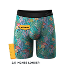 The Hot Tropic | Tropical Flamingo Ball Hammock® Boxer - Long Leg - Shinesty
