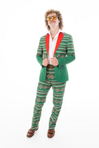 The Kris Kringle | Green Fair Isle Christmas Suit - Shinesty
