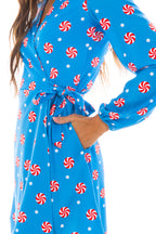 The Mint Condition | Holiday Peppermint Wrap Dress - Shinesty