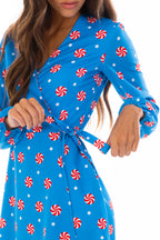 The Mint Condition | Holiday Peppermint Wrap Dress - Shinesty