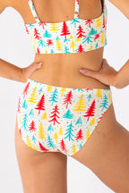 The Pine Tree Playgirl | Retro Christmas Trees Modal Bikini Underwear - Shinesty