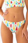 The Pine Tree Playgirl | Retro Christmas Trees Modal Bikini Underwear - Shinesty