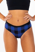 The Precious Plums | Blue Plaid Cheeky Underwear - Shinesty