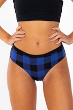 The Precious Plums | Blue Plaid Cheeky Underwear - Shinesty