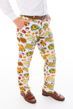 The Spread | White Thanksgiving Suit Pants - Shinesty