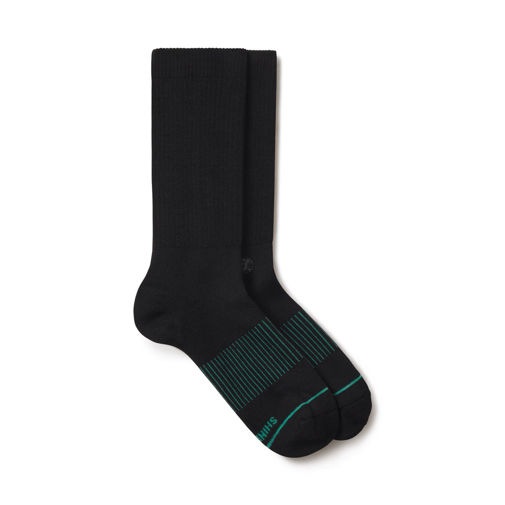 The Threat Level Midnight | Black Stay Weird Heel Hammock™ Crew Socks - Shinesty