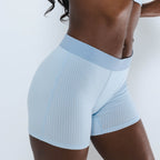 The Venus | Light Blue Stripe Women’s Boxers - Shinesty