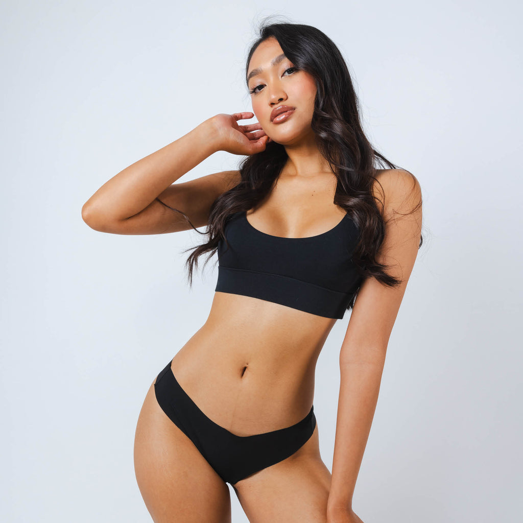 The Threat Level Midnight | Black Seamless Thong - Shinesty