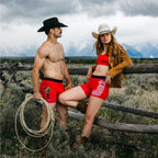 The King Of Wyoming | Red Horse Shinesty x Diamond Cross Ranch Ball Hammock® Pouch Underwear With Fly - Shinesty