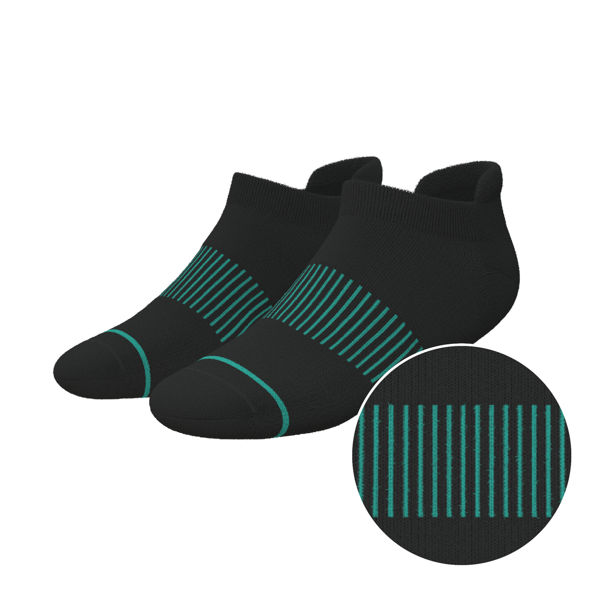The Threat Level Midnight | Black Stay Weird Heel Hammock™ Ankle Socks - Shinesty