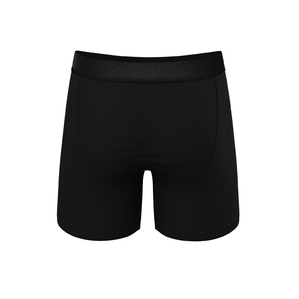 The Threat Level Midnight | Black Ball Hammock® Pouch Underwear With Fly - Shinesty