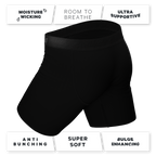 The Threat Level Midnight | Long Leg Black Ball Hammock® Pouch Underwear With Fly 7 Pack - Shinesty