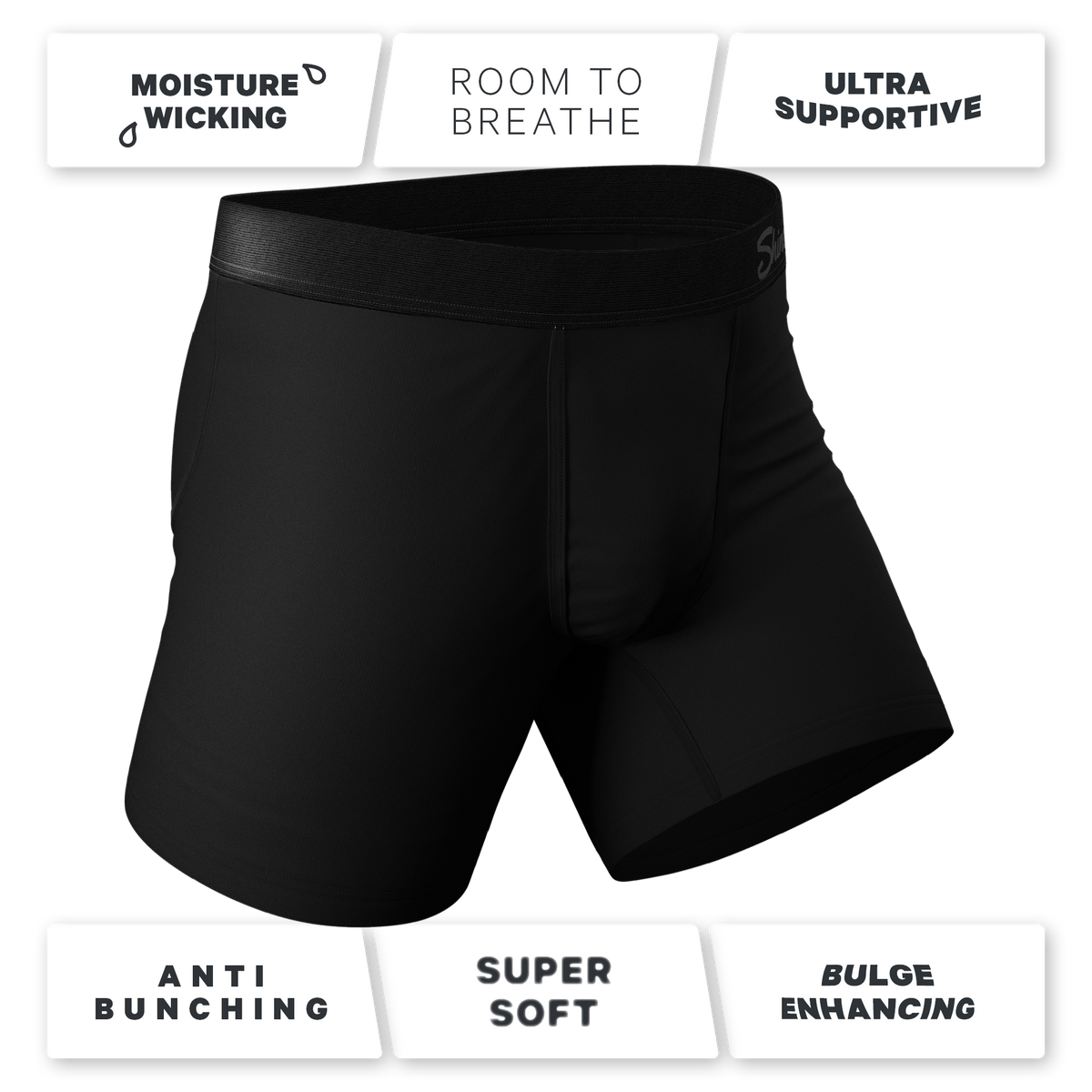 The Zero Shades of Grey | Black Ball Hammock® Pouch Underwear 3 Pack - Shinesty