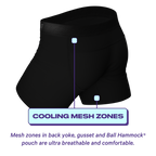 The Threat Level Midnight | Black Cooling Ball Hammock® Underwear With Fly 5 Pack - Shinesty