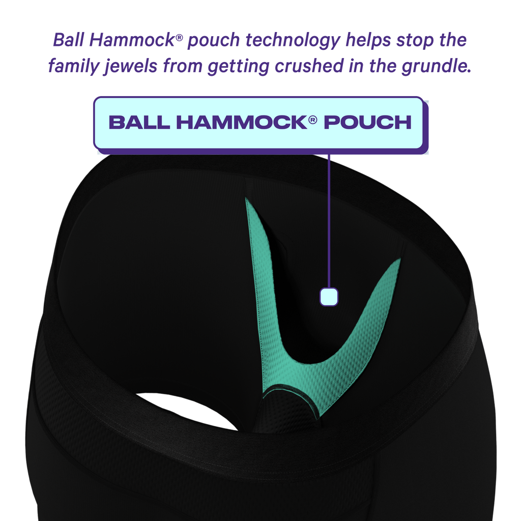 The Threat Level Midnight | Black Cooling Ball Hammock® Underwear With Fly 3 Pack - Shinesty