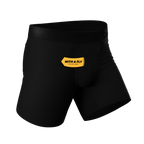 The Threat Level Midnight | Black Cooling Ball Hammock® Underwear With Fly 3 Pack - Shinesty