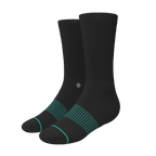 The Threat Level Midnight | Black Stay Weird Heel Hammock™ Crew Socks - Shinesty