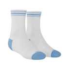 The Tickler | Powder Blue Stripe Heel Hammock™ Quarter Crew Socks - Shinesty