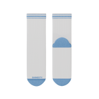 The Tickler | Powder Blue Stripe Heel Hammock™ Quarter Crew Socks - Shinesty