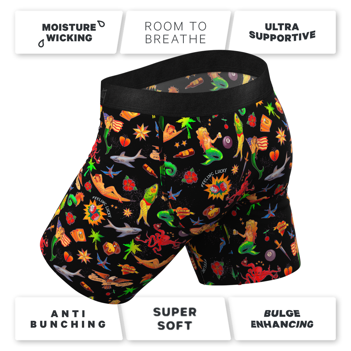 The Tight Ship | Sailor Tattoos Ball Hammock® Boxer - Long Leg - Shinesty