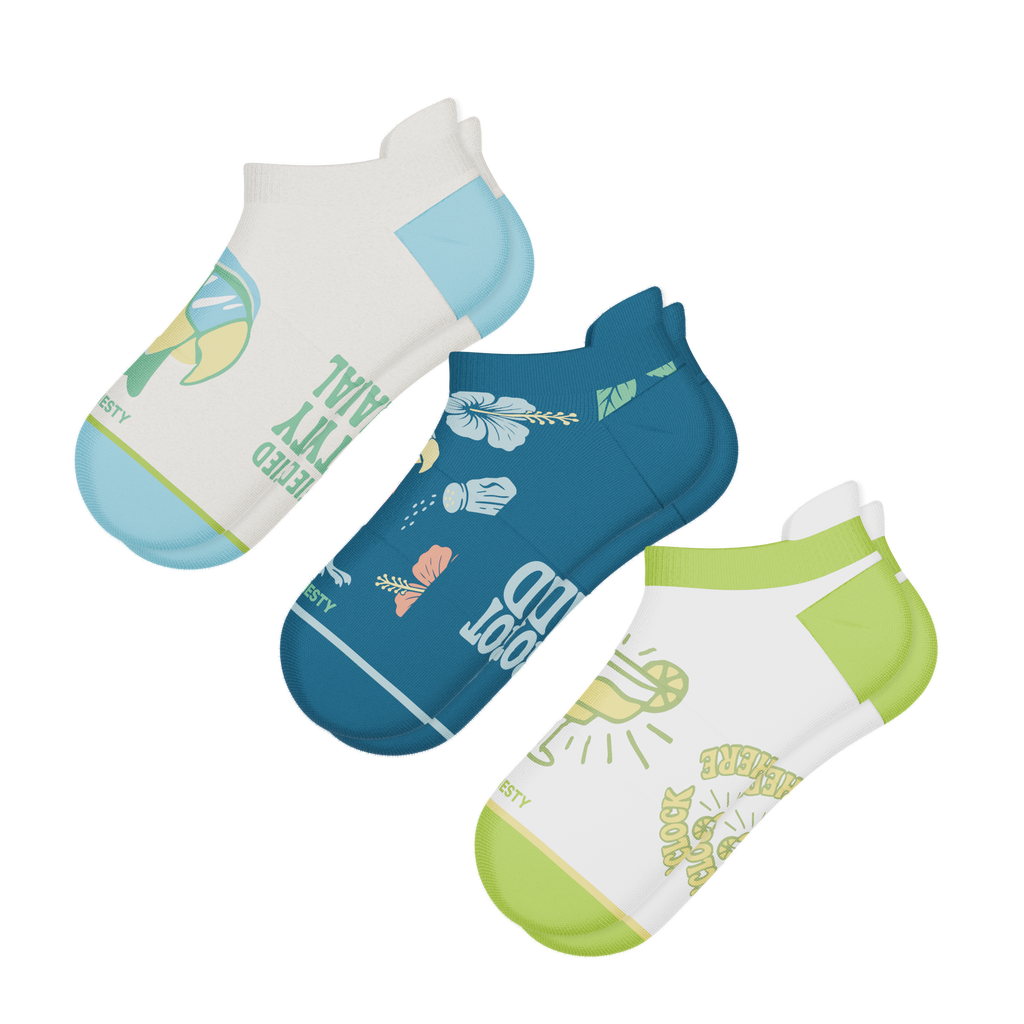 The Toes in the Sand | Heel Hammock™ Ankle Socks 3 Pack - Shinesty