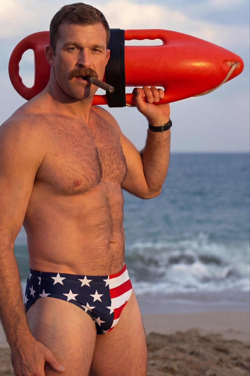 The Unsurpassed Ass | American Flag Ball Hammock® Pouch Swim Briefs - Shinesty